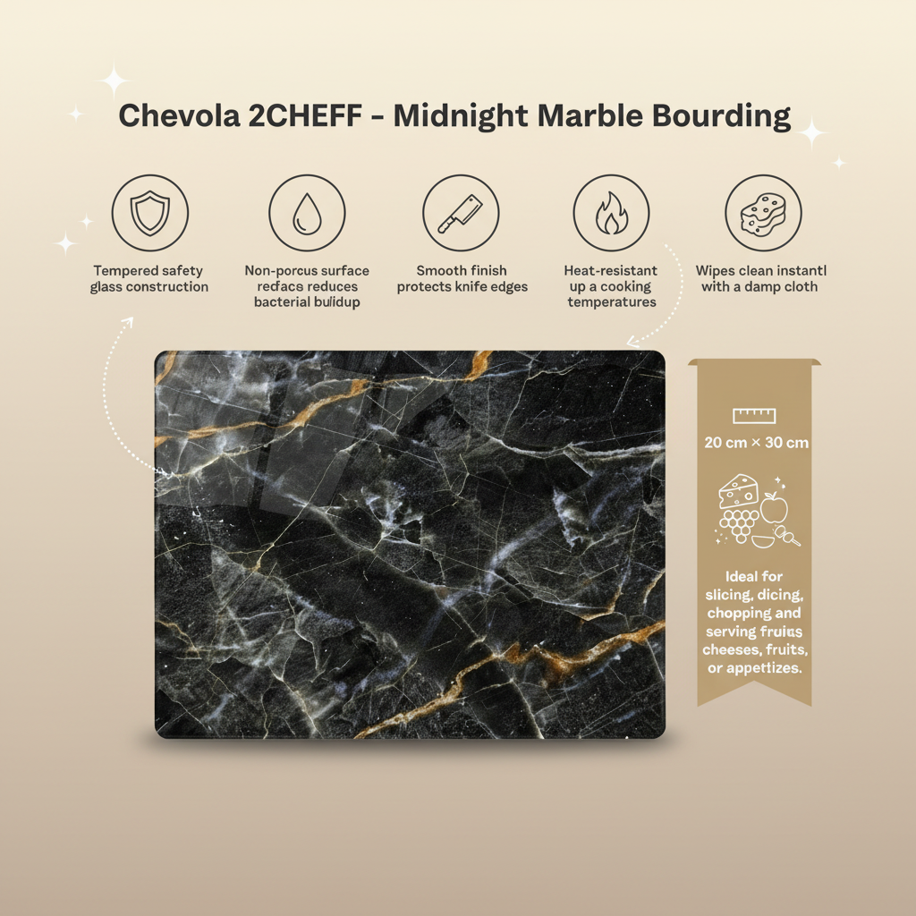 Chevola 2CHEFF – Midnight Marble Cutting Board