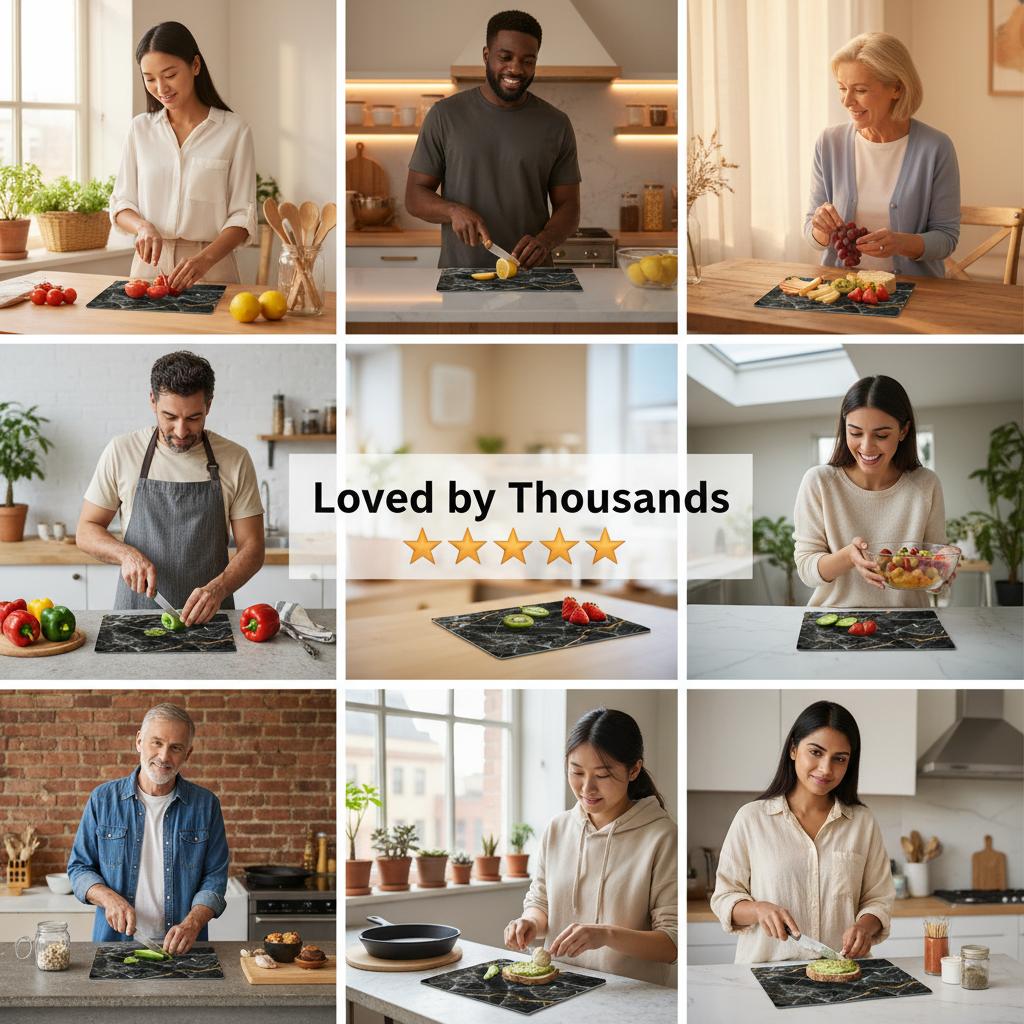 Chevola 2CHEFF – Midnight Marble Cutting Board