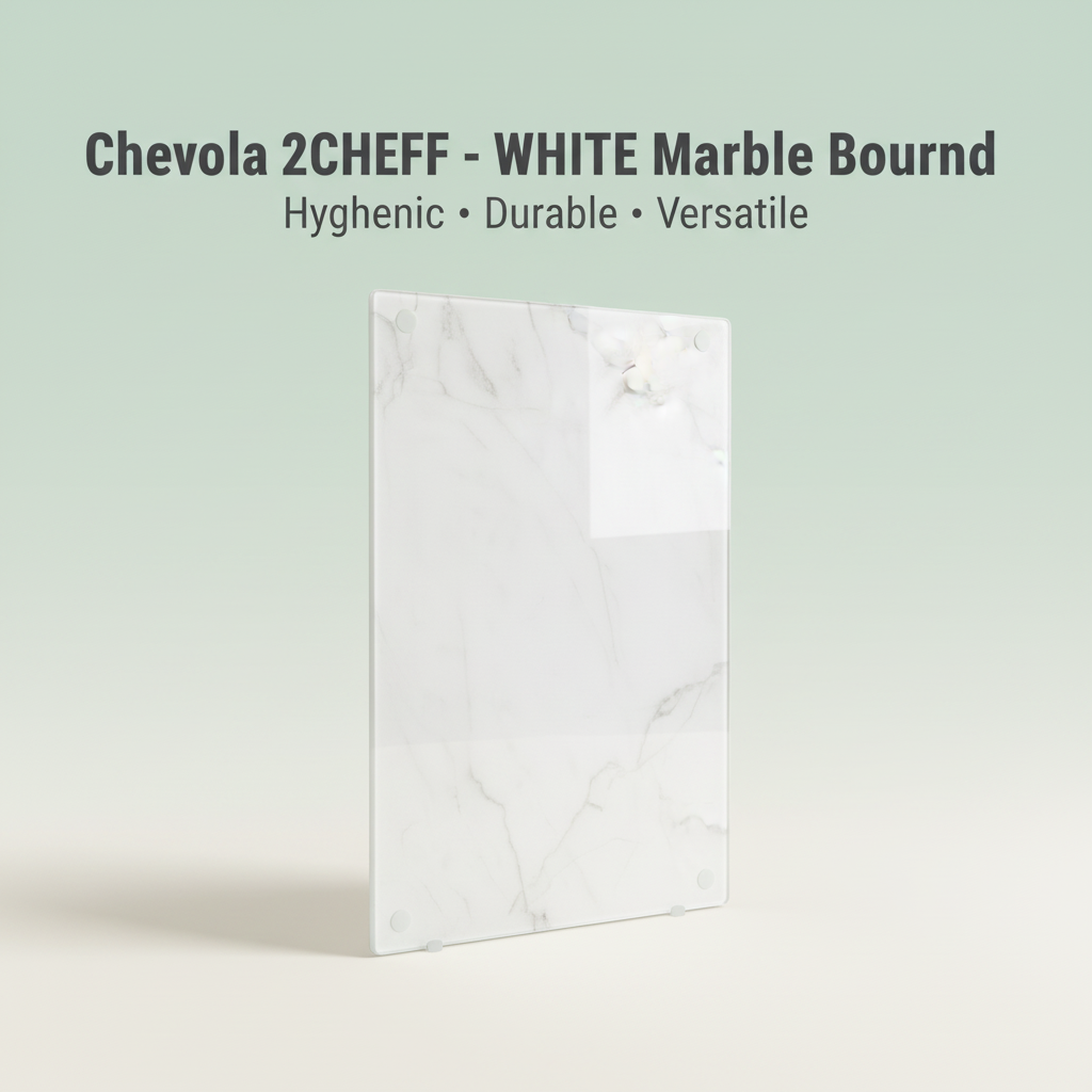 Chevola 2CHEFF – WHITE Marble Cutting Board