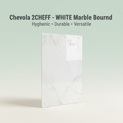 Chevola 2CHEFF – WHITE Marble Cutting Board