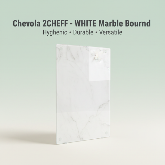 Chevola 2CHEFF – WHITE Marble Cutting Board